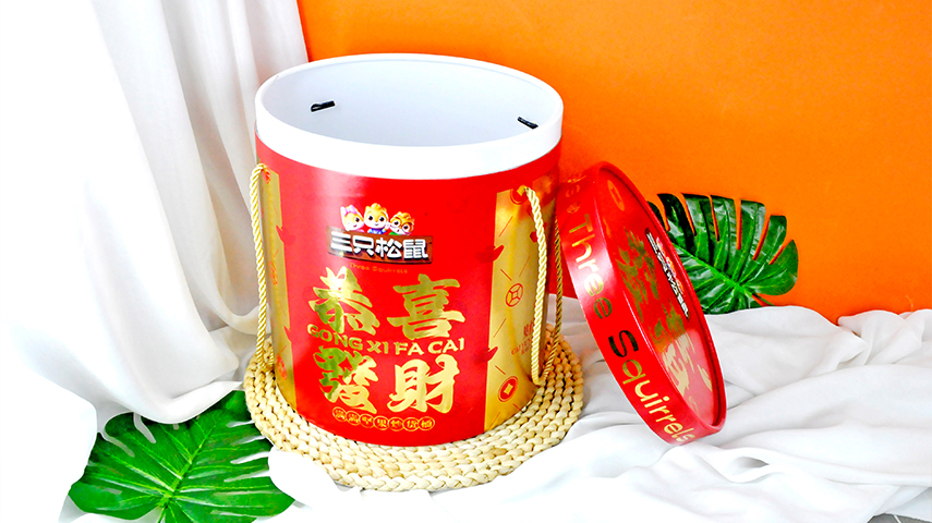 圆形抱抱桶礼盒包装